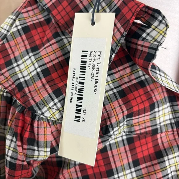 NEW Alex Mill Red and White Long Sleeve Button Down Shirt - Picture 9 of 10